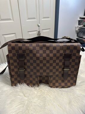 Louis Vuitton Damier Ebene Broadway Canvas Messenger Bag